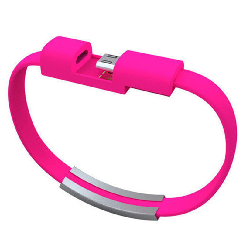 Bracelet data cable USB silicone charging cable