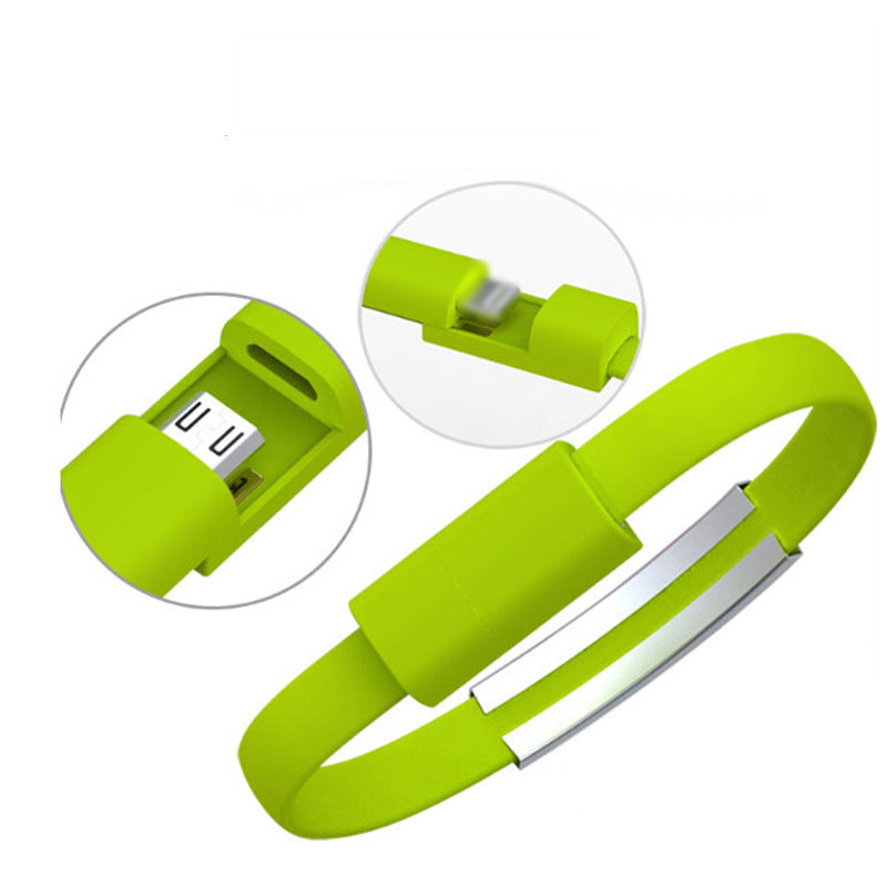 Bracelet data cable USB silicone charging cable