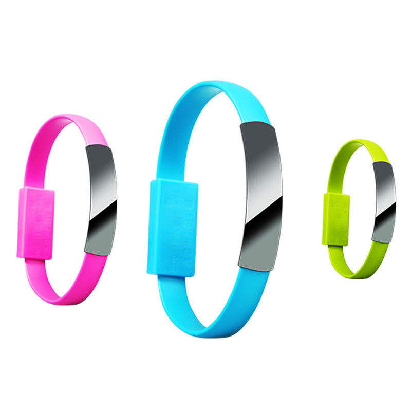 Bracelet data cable USB silicone charging cable
