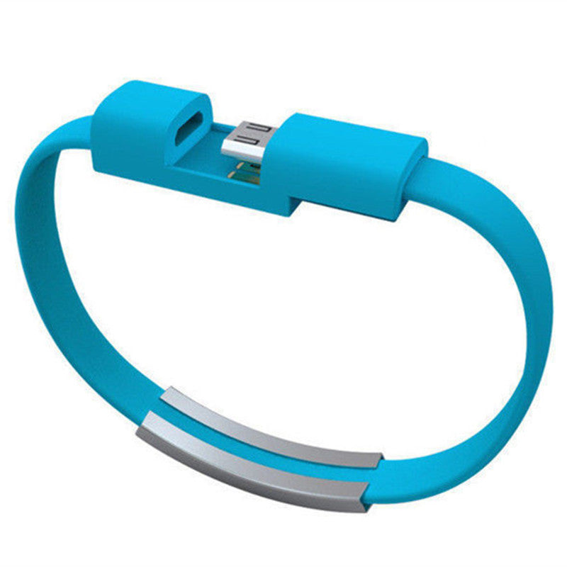 Bracelet data cable USB silicone charging cable