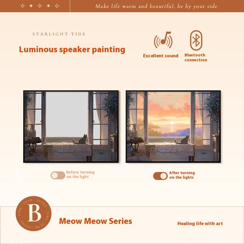 Smart Bluetooth Audio Cat Light Painting