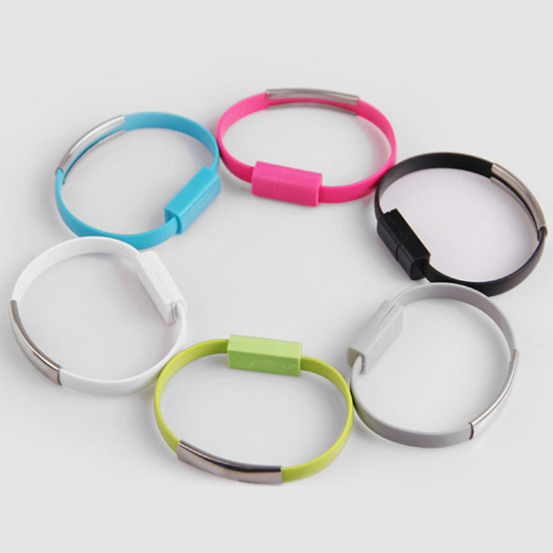 Bracelet data cable USB silicone charging cable