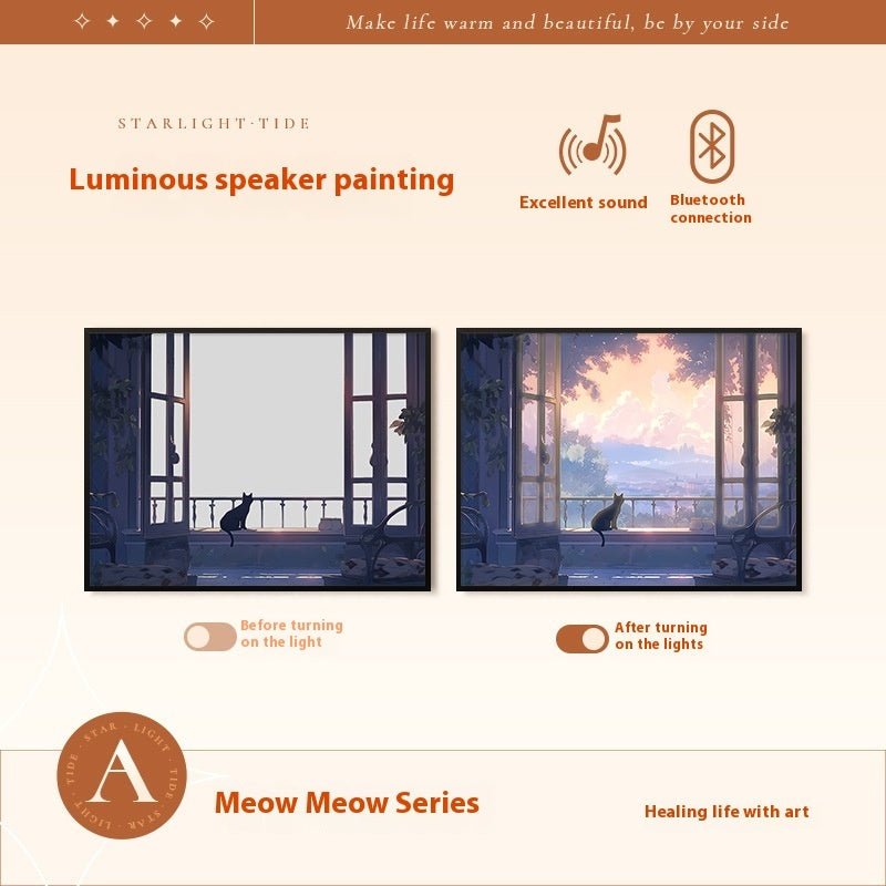 Smart Bluetooth Audio Cat Light Painting