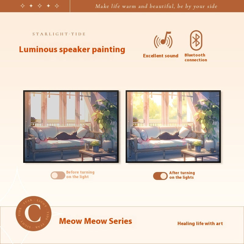 Smart Bluetooth Audio Cat Light Painting