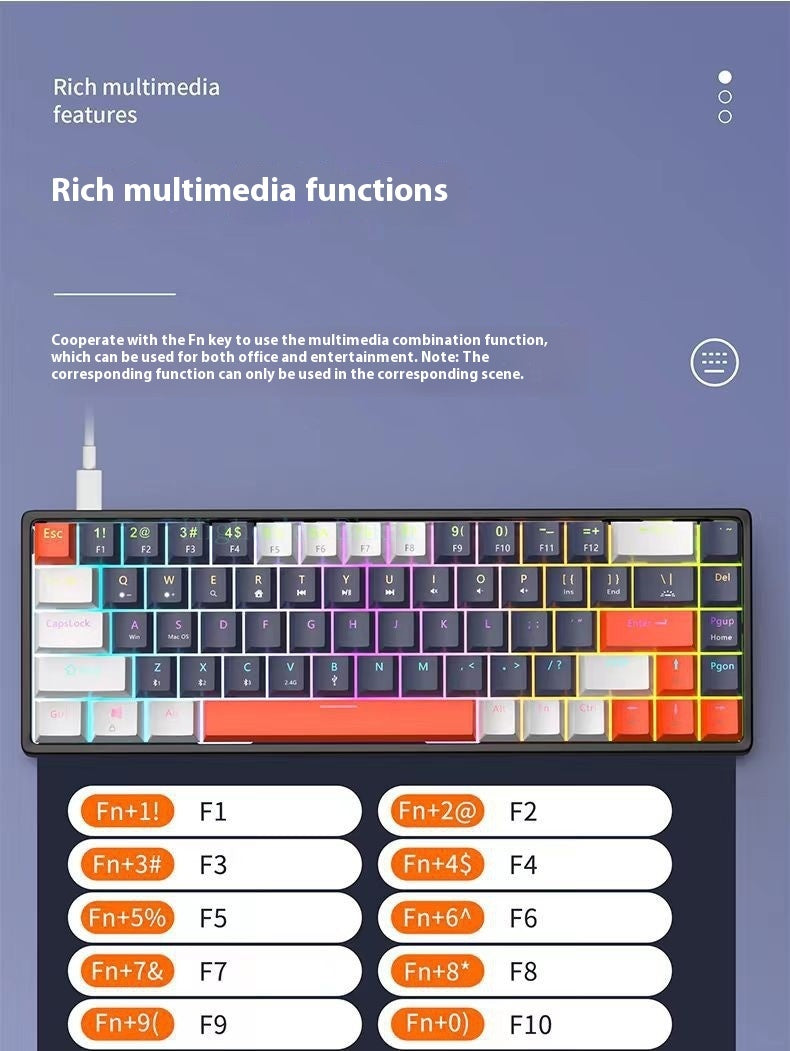 Hardware Real Mechanical Keyboard Sublimation